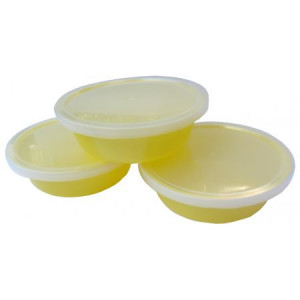 Set boluri cu capac anticurgere Primii Pasi R0516 - 3 buc, galben