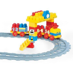 Set de constructii cu trenulet - 58 piese