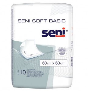 Aleze igienice Seni Soft Basic, 60x60 cm, 10buc