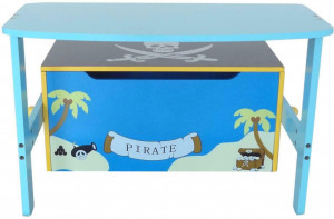 Mobilier 2 in 1 pentru depozitare jucarii Blue Pirate