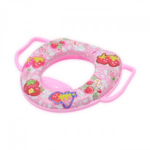 Reductor moale pentru toaleta, cu manere, Lorelli, Pink
