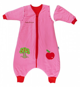 Sac de dormit cu picioruse si maneca lunga detasabila Apple of my eye 2-3 ani 2.5 Tog