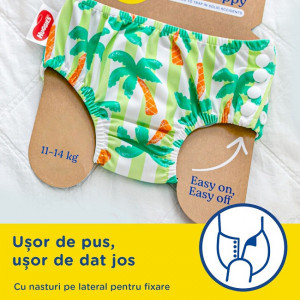 Scutec-chilotel pentru baie refolosibil, Huggies, nr 3-4, 11-14 kg, 1 buc, Tropical