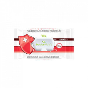 Servetele Umede Antibacteriene Doctor Wipes 72 buc Cu Capac