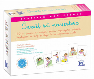 Casetele Montessori - Invat sa povestesc - caseta cu un gihid de 32 de pagini si 90 de jetoane pentru relatat povesti