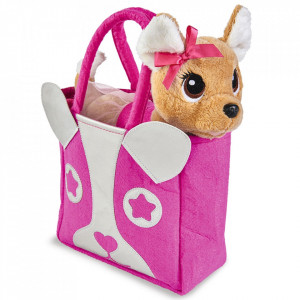 Jucarie de plus Catel Chi Chi Love Puppy 20 cm cu geanta