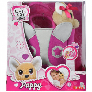 Jucarie de plus Catel Chi Chi Love Puppy 20 cm cu geanta