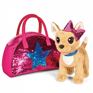 Jucarie de plus Catel Chi Chi Love Swap fashion 20 cm cu geanta
