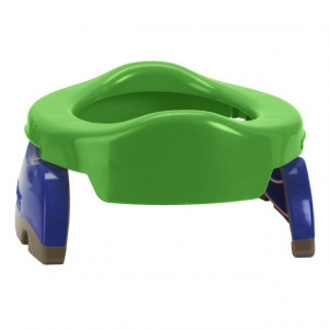 Pachet economic Potette Plus verde: olita portabila + liner reutilizabil + 10 pungi biodegradabile