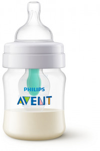 Philips-Avent Pachet 2 Biberoane 125ml cu dispozitiv anticolici AirFree™, Tetină cu debit pentru nou-născut