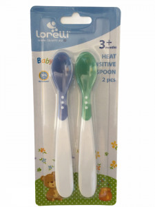 Set 2 lingurite termosensibile, culori diferite, Lorelli