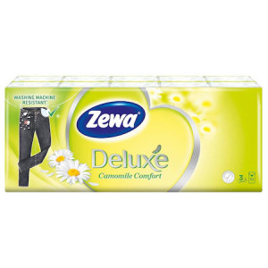 Batiste nazale Zewa Deluxe Camomille, 3 straturi, 10 pachete