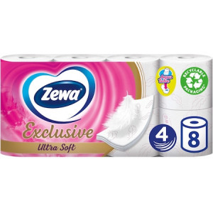Hartie igienica Zewa Exclusive Ultra Soft, 4 straturi, 8 role