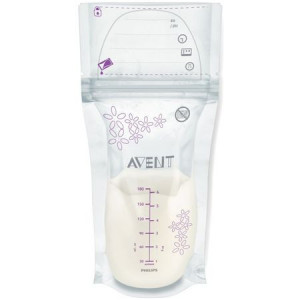 Philips-Avent Pungi de pastrare a laptelui matern, 25 buc