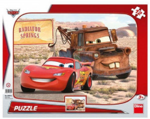 Puzzle - Peripetii cu Lightning McQueen (12 piese)