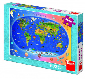 Puzzle XL - Harta Lumii - 300 piese