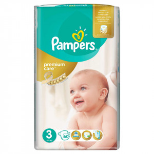 Scutece Pampers Premium Care 3 Midi Value Pack 60 buc