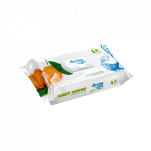 Servetele Umede Spring Line Baby Extract de mandarine 100 buc Cu Capac