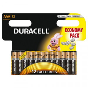 Set 12 baterii Duracell Basic, AAA