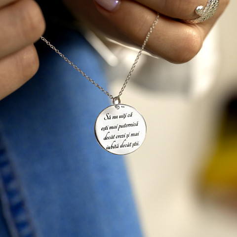 Colier cu banut din Argint 925 personalizat