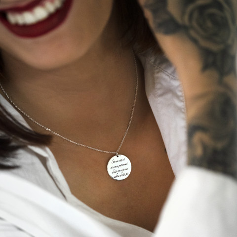 Colier cu banut din Argint 925 personalizat
