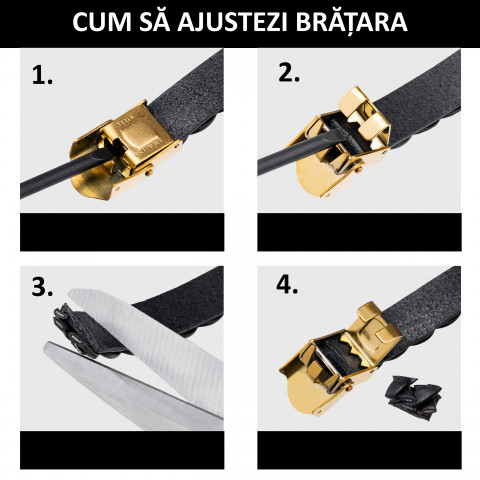 Bratara Lata din Piele cu Cruce din Argint- Unic