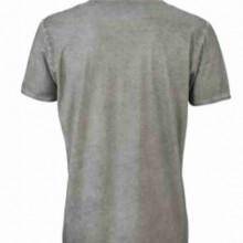 T-shirt con scollo a v, 100% cotone single jersey con stampa