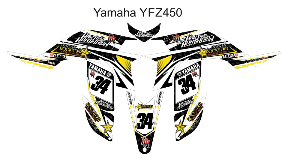 Kit Autocolantes Para Yamaha YFZ 450 0308