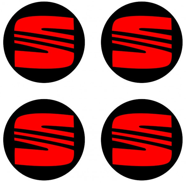 4 Autocolantes Para Centros de Jantes com SEAT