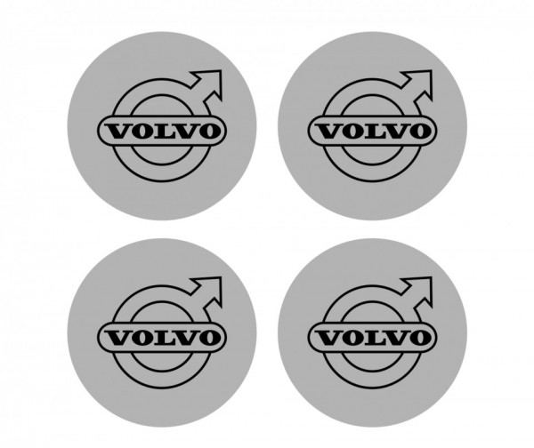 4 Autocolantes Para Centros de Jantes para Volvo