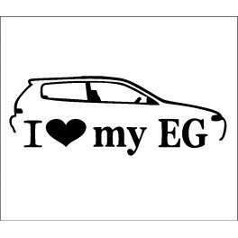 Autocolante - I Love my EG