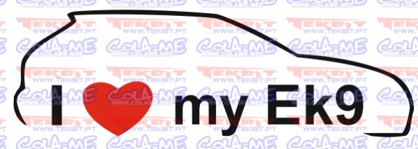Autocolante - I love my EK9