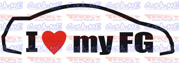 Autocolante - I love my FG
