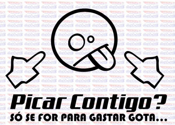 Autocolante - Picar contigo? Só se for para gastar gota...