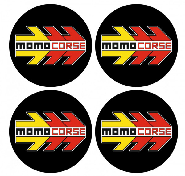 4 Autocolantes Para Centros de Jantes com Momo Corse