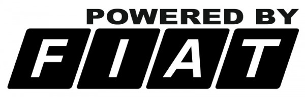 Autocolante com Powered by Fiat