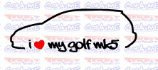 Autocolante - I Love My Golf mk5