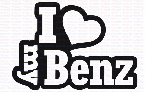 Autocolante - I Love My Mercedes Benz