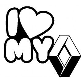 Autocolante - I Love My Renault