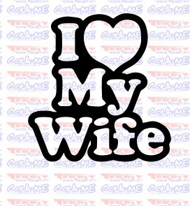 Autocolante - I Love my wife