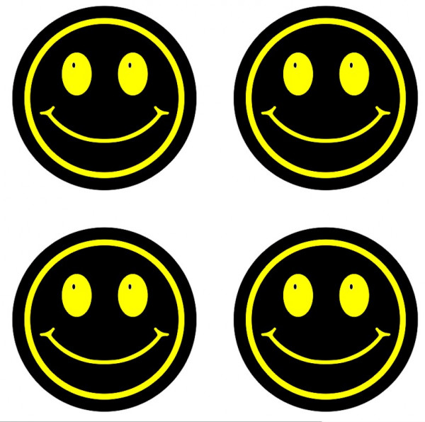 4 Autocolantes Para Centros de Jantes com SMILE