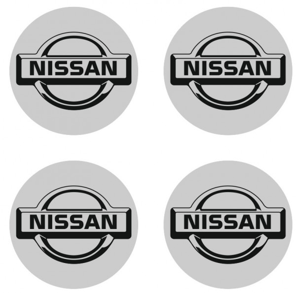 4 Autocolantes Para Centros de Jantes para NISSAN