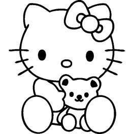 Autocolante - Hello Kitty Peluche