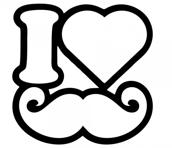Autocolante - I Love Moustache