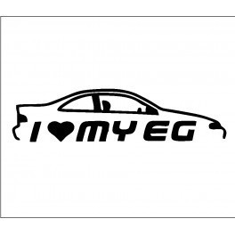 Autocolante -I Love my EG Coupe