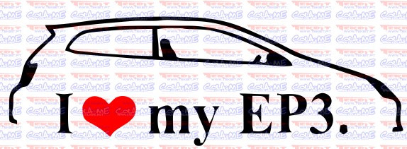 Autocolante - I Love My EP3
