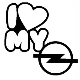 Autocolante - I Love Opel