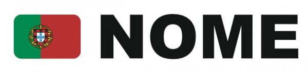 Autocolante personalizado - Bandeira + Nome / Frase