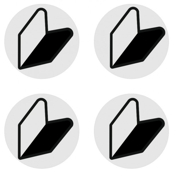 4 Autocolantes Para Centros de Jantes com JDM