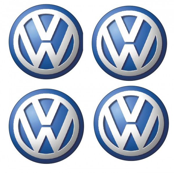 4 Autocolantes Para Centros de Jantes com Volkswagen